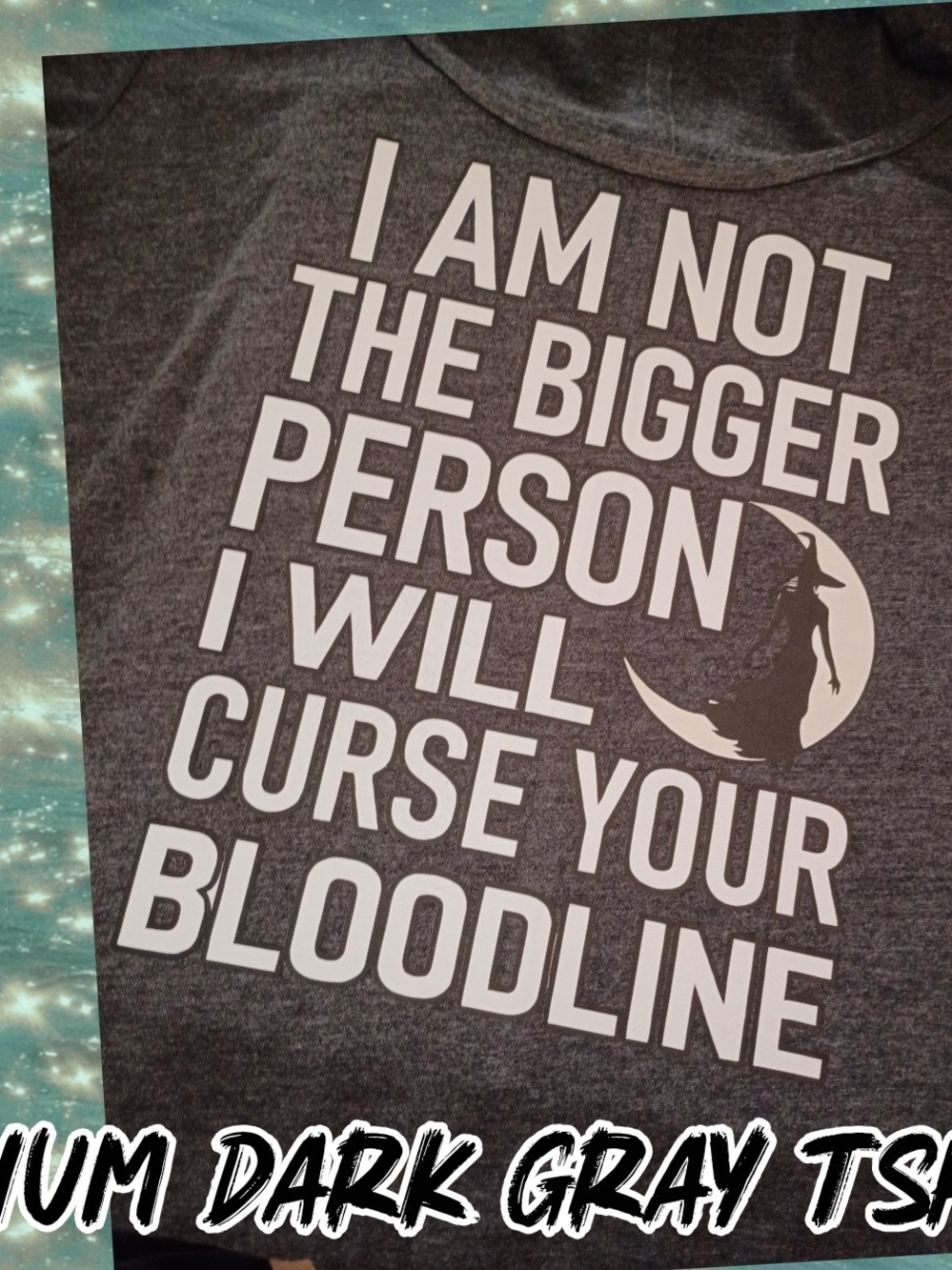 Graphic Quote Dark Gray Tee - White Text